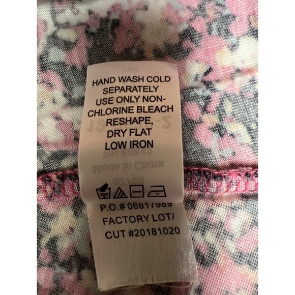 Chelsea Studio 100% Rayon Pink Floral Short Sleeve Woman's Blouse Size 2X - Picture 9 of 9